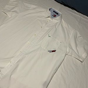 Men's Medium 90s Tommy Jeans Button Up Dress Shirt